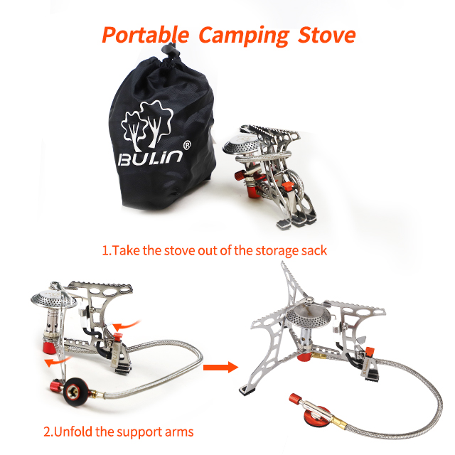 Leichter tragbarer Mini-Camping-Gasherd für Picknick 